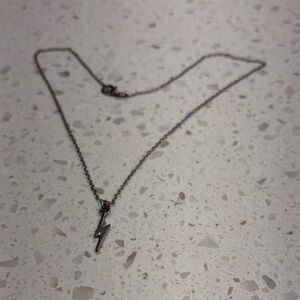 Silver Lightning Bolt Necklace